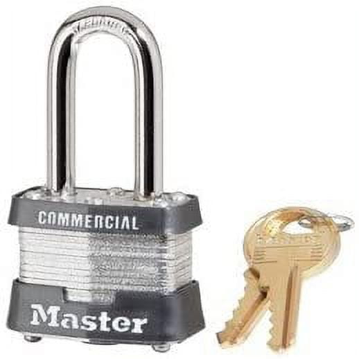 Master Lock Key Lock Padlock 3KALF - 1-1/2 Inch Shackle - 6 Pack