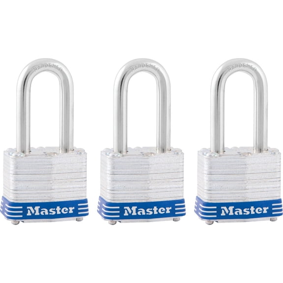 Master Lock 3TRILF No. 3 Padlock Three Pack