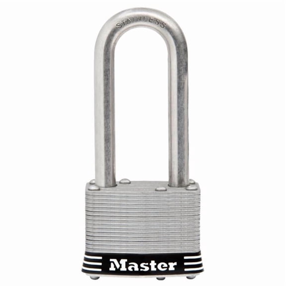 Master Lock 4-3/8" H x 2" W Stainless Steel 4-Pin Tumbler Padlock 1 pk Keyed Alike