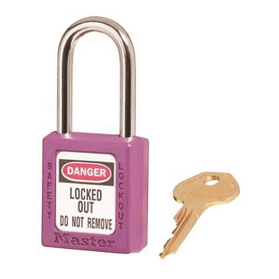 Master Lock 410PRP 6 Pin Tumbler Purple Safety Lockout Padlock K.D.