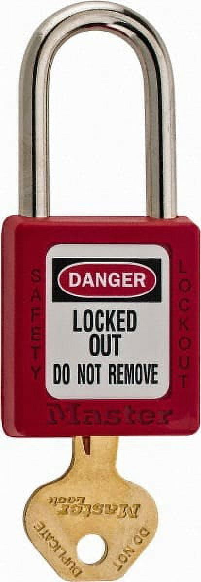 Master Lock 410RED Nonconductive LOTO Lockout Tagout Padlock, Keyed ...