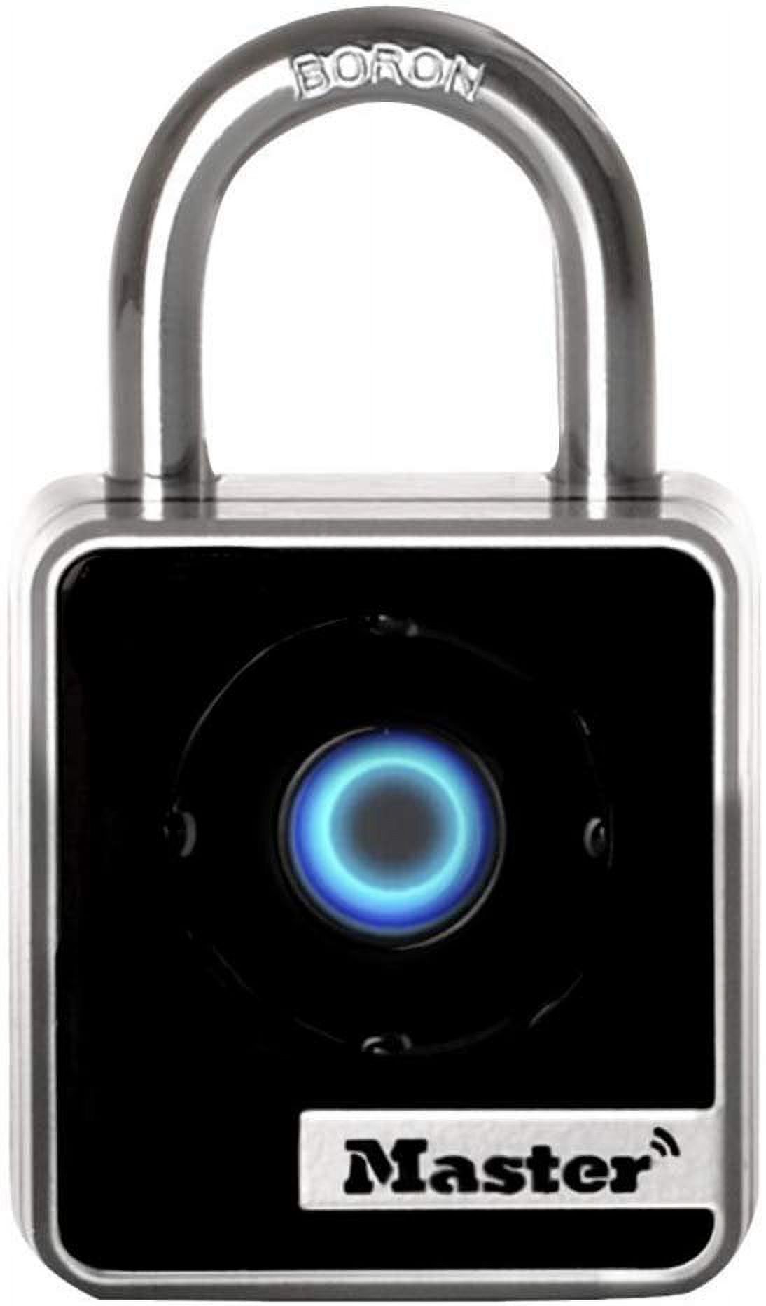 Master Lock 4400D Indoor Bluetooth Smart Padlock, 2-Inch Wide Body, 7/8-Inch Shackle Height, 9/32-Inch Diameter Shackle