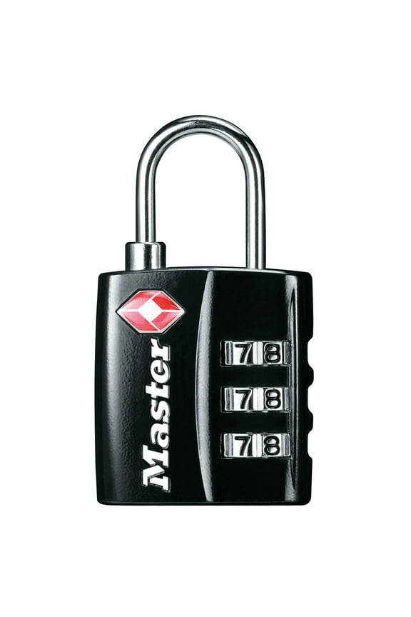 TSA Approved 3 Dial Resettable Combination Luggage Lock, Black