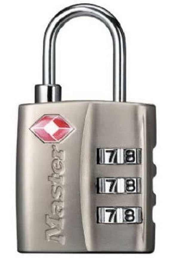 4680DNKL 1-3/16" Set Your Own Combo TSA-Accepted Nickel Luggage Lock - Pack of 2