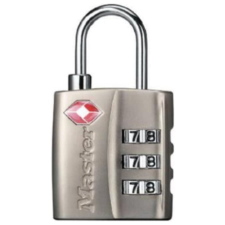 Master Lock 4680DNKL Combination Luggage Lock, TSA-Approved, Resettable - Quantity 4 — Home & Garage Storage, Stackable Design