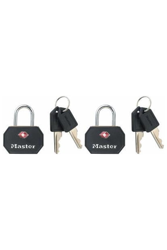 4681TBLK 2-Pack 1-1/4 In. Black Keyed-Alike Luggage Lock - Quantity 4