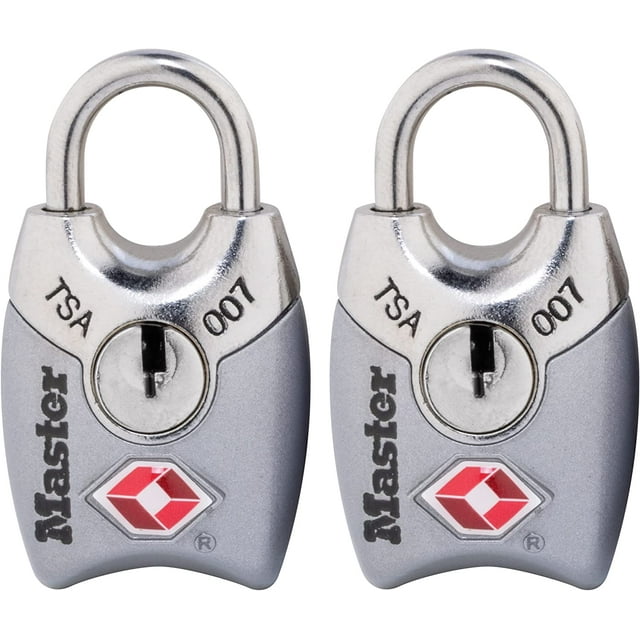 Master Lock 4689T TSA Approved Keyed Lock, 2 Pack, Colors May Vary