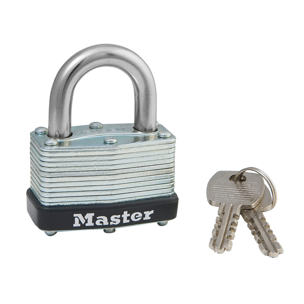 Master Lock 500D Laminated Steel Warded Padlock with Key - image 1 of 6