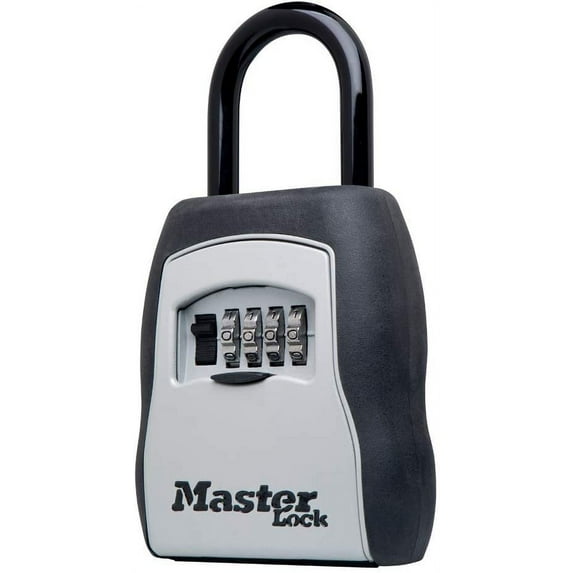 Master Lock 5400D Set Your Own Combination Portable Lock Box, 5 Key Capacity, Black Pack 4