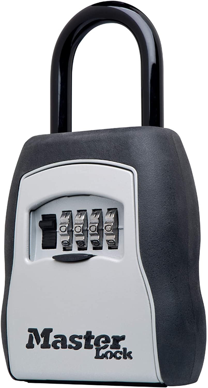 Master Lock 5400D Set Your Own Combination Portable Lock Box, 5 Key  Capacity, Black 