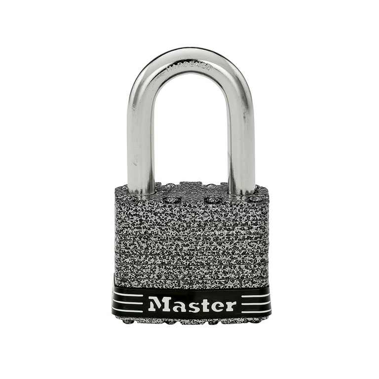 Master Lock Outdoor Padlock with Key, 1-1/8 in. Wide 7KADCC - The Home Depot