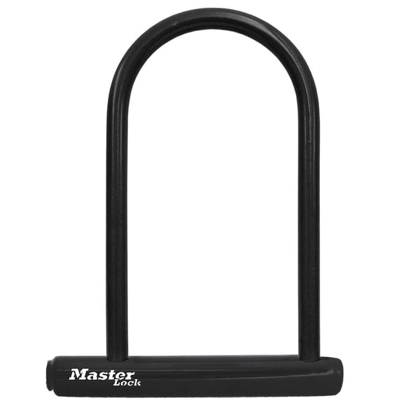 Master Lock 6-1/8in (15cm) Wide Hardened Steel U-Lock with 8in (20cm) Shackle Clearance, 8170D