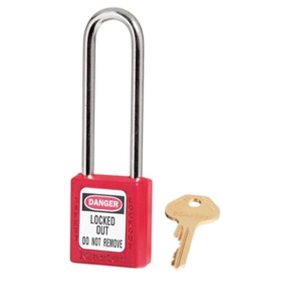 Master Lock  6 Pin Red Safety Lockout Padlock with 3 in. Shackle - Pack of 6