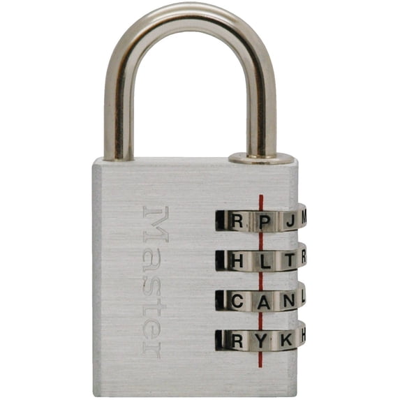 Master Lock 643DWD 8 Pack 1-9/16in. Wide Set Your Own WORD Combination Padlock