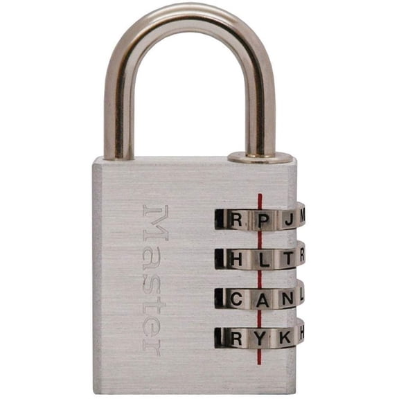 Master Lock Combination Padlock 643DWD Set Your Own Word - 8 Pack, 1-9/16in. Wide
