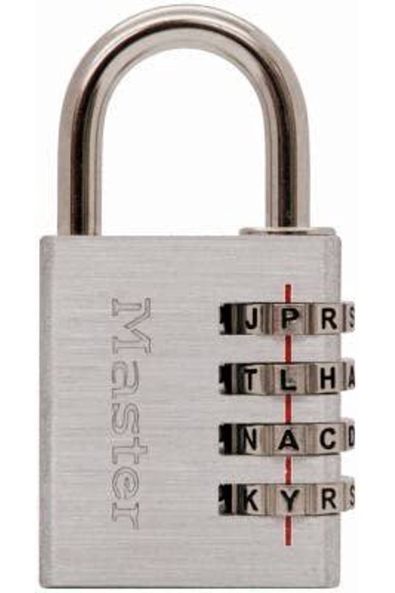 Alpha Luggage Lock 643DWD Combination - Reset Option - 4 Pack, Silver