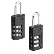 Master Lock 3 Dial Resettable Combination Padlocks, Solid Metal Body, 2 pack