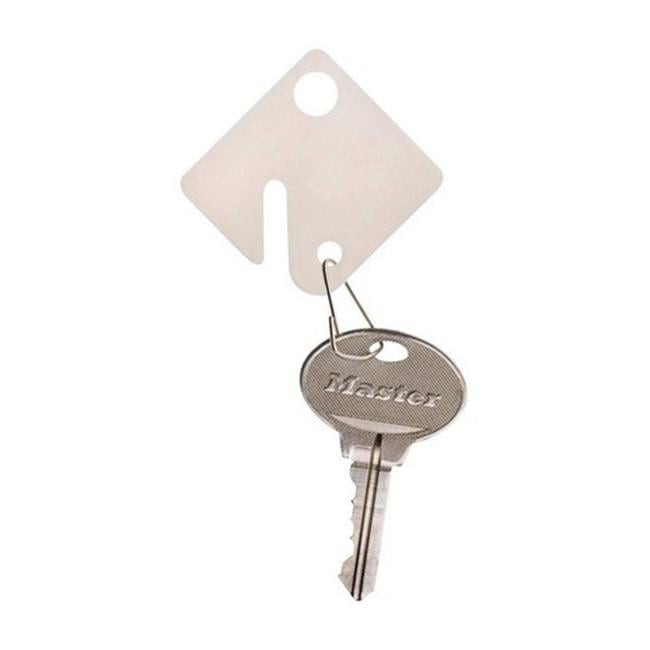Beige Plastic Rectangle Valet Key Tags with Snap Hook, Pack of 20