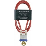 Master Lock 719D 2 Pack 3ft. x 3/16in. Cable with Integrated Laminated Steel Padlock