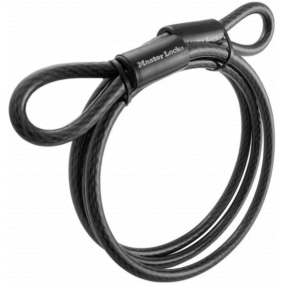 Master Lock 78DPF 6 Pack 6ft. x 3/8in. Looped End Cable, Black