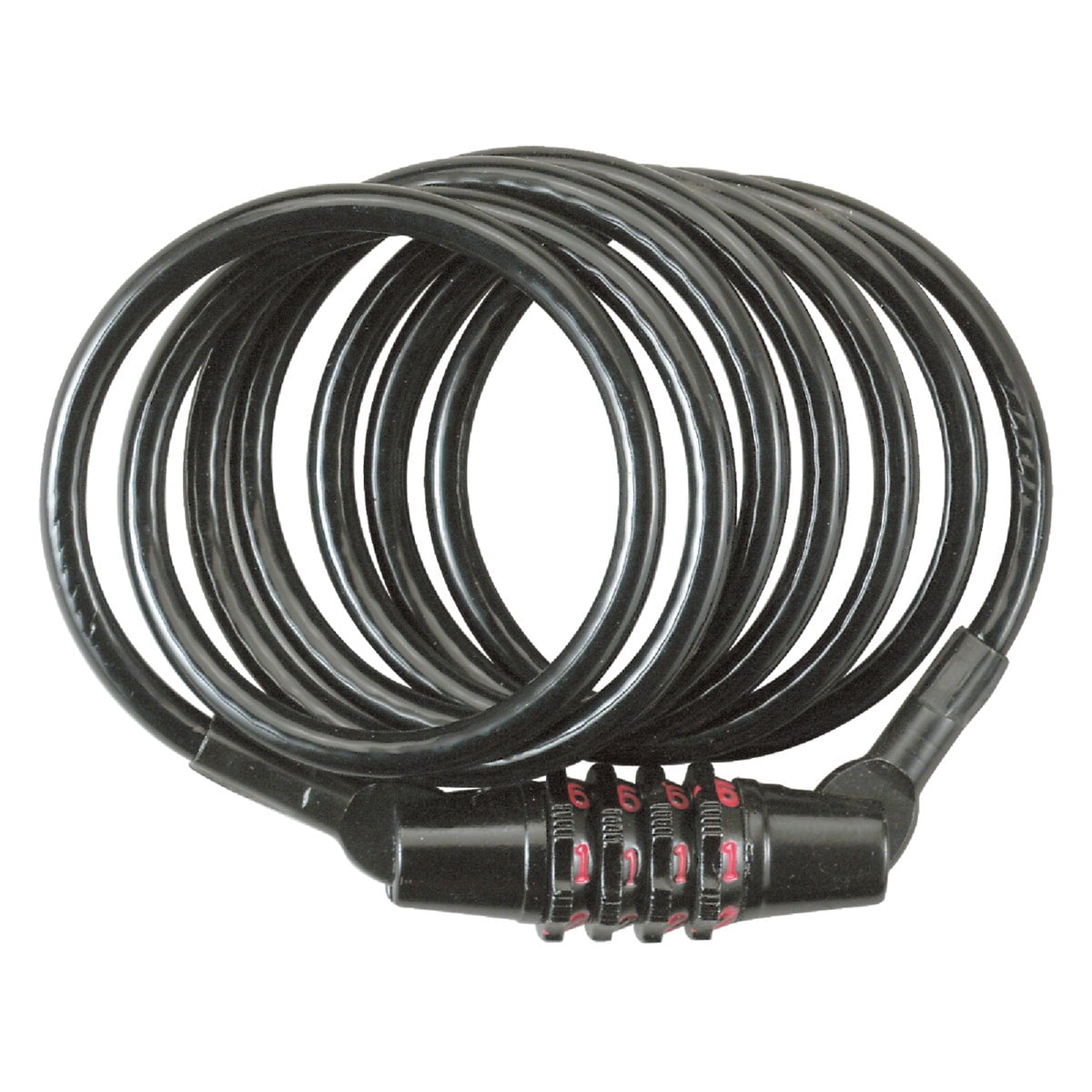 Master Lock 8143D Self Coiling Cable Lock, 4-Feet x 5/16-inch, Black, 2 Pack
