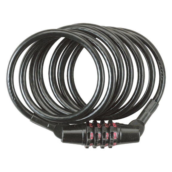 Master Lock 8143D Self Coiling Cable Lock, 4-Feet x 5/16-inch, Black