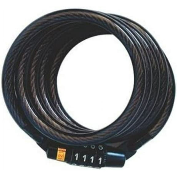 Master Lock Self Coiling Cable Lock - Combination, 4 Ft x 5/16 In - Pack of 5