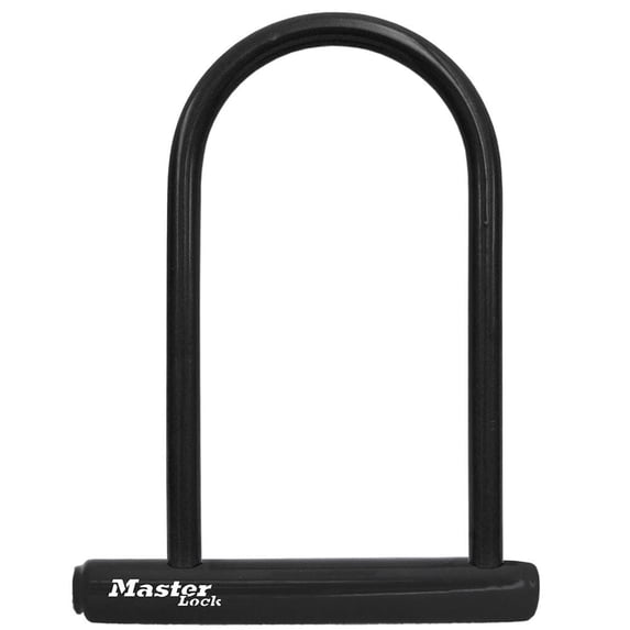 Master Lock 6-1/8in (15cm) Wide Hardened Steel U-Lock with 8in (20cm) Shackle Clearance, 8170D