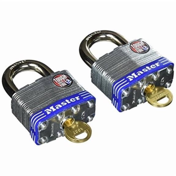 Master Lock 91800 5T Padlock Laminated Steel, 2 in. - Pack of 2