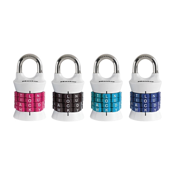 Master Lock Alpha Barrel Combination Padlock - Pack of 5