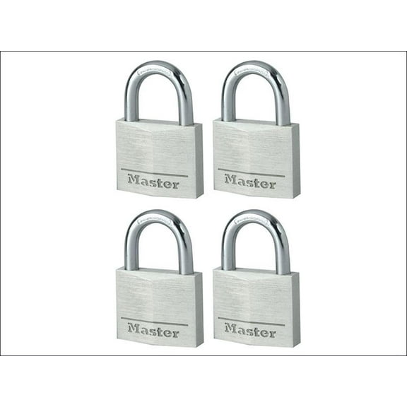 Master Lock - Aluminium 40mm Padlock 4-Pin - Keyed Alike x 4