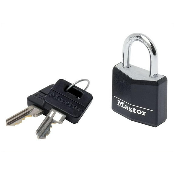 Master Lock - Aluminium Black Vinyl Cover 30mm Padlock 4-Pin