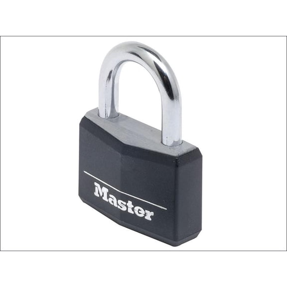 Master Lock - Aluminium Black Vinyl Cover 50mm Padlock 4-Pin