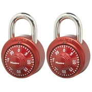 Master Lock Standard Dial Combination Padlock 1530T 6.8 x 12 x 9.4 Metal, Aluminum, Steel Anodized Combination 2 Piece 2 Pack
