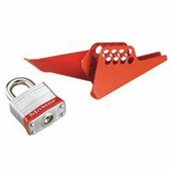 Master Lock Ball Valve Lockout,Metal,Red S3476