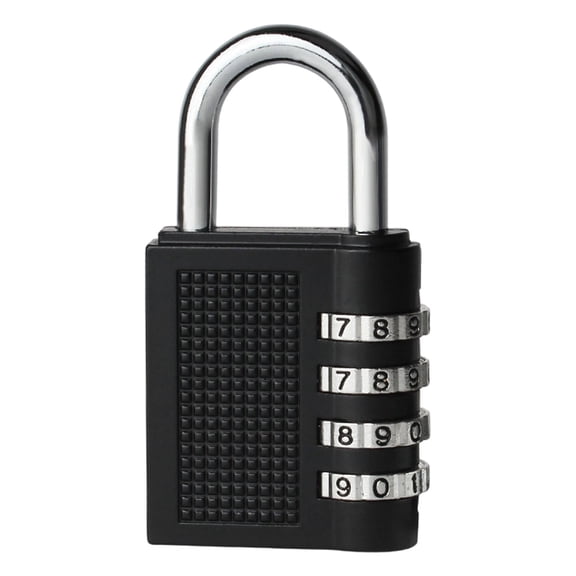 Master Lock Black Combination Padlock,Indoor Gym Locker Lock with Customizable 3-Digit Code for Luggage,Backpacks,Cabinets,647D