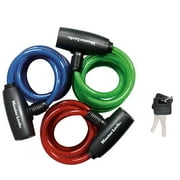Master Lock Cable Lock, Keyed Bike Lock, 6 ft. Long, 3 Pack Multi-color Set