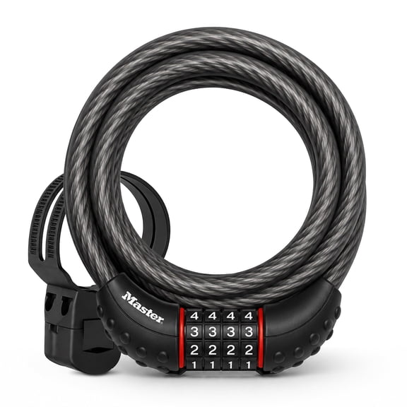 Master Lock Cable Lock, Set Your Own Combination Bike Lock, 6 ft. Long