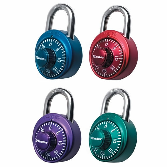 Master Lock Combination Lock (Assorted Colors) 1 each (Pack of 5)