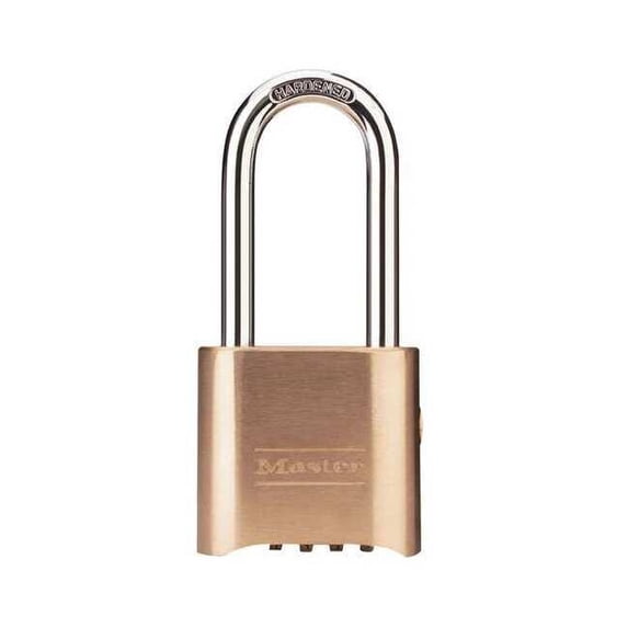 Master Lock Combination Padlock, Bottom, Black/Silver 176LH