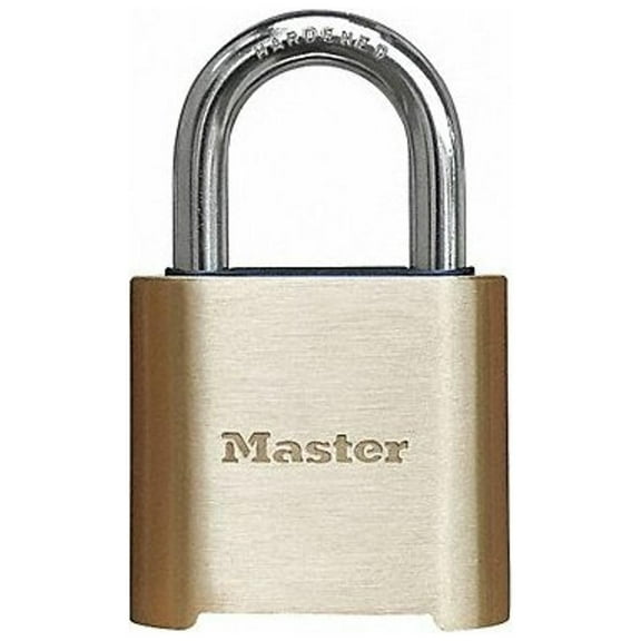 Master Lock Combination Padlock, Bottom, Gold/Silver 975DCOM
