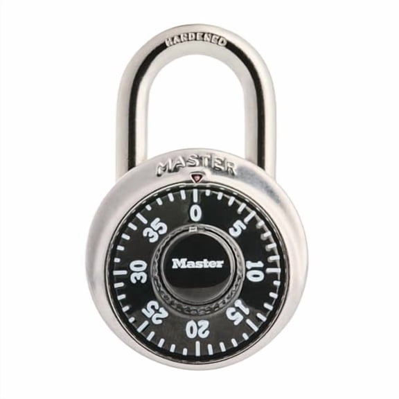 Master Lock Combination Padlock, 3 Number Dialing, Rust Resistant, Steel (1500D)