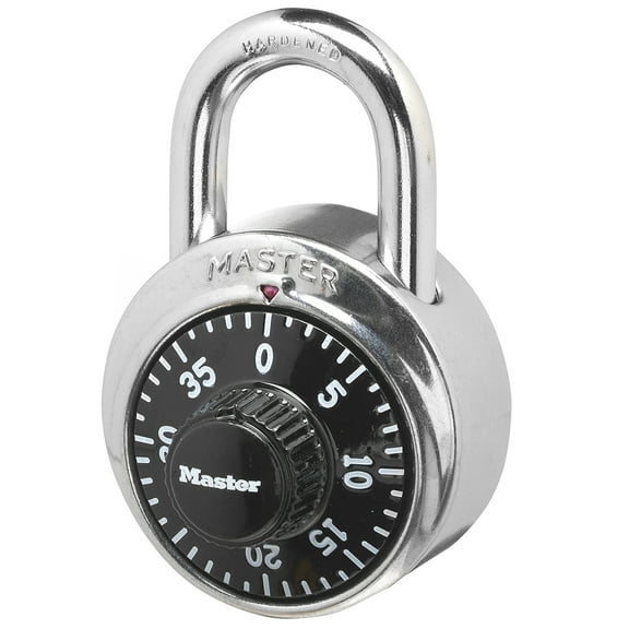 Master Lock School Locker 3 Digit Combination Lock, Black