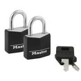 thumbnail image 1 of Master Lock Covered Aluminum 30 mm (1-3/16 in) Padlock with Key, 16mm (5/8 in) shackle, 2 pack, 1 of 5