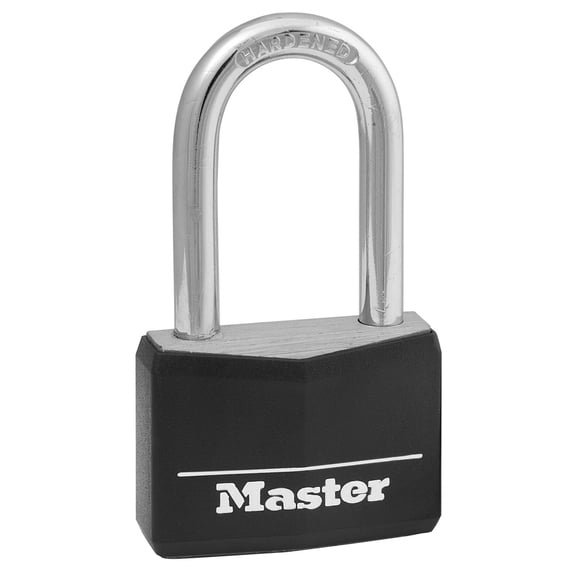 Master Lock Covered Aluminum Padlock, 40 mm (1-9/16 in) Body, 38 mm (1-1/2 in) Shackle, Keyed
