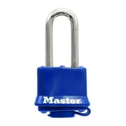 Master Lock Covered Laminated Steel 1-9/16in (40 mm) Padlock with Key, 2in (51 mm) Shackle