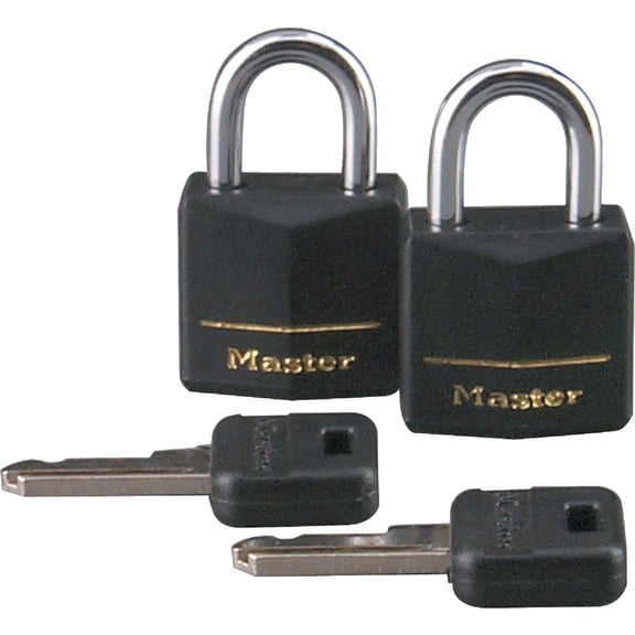 Master Lock Covered Solid Body Keyed Padlock - Pack of 18