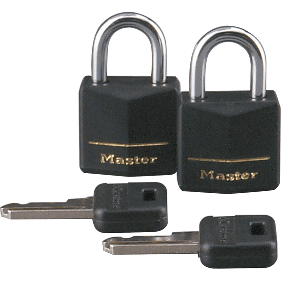 Master Lock Covered Solid Body Keyed Padlock - Pack of 6 Residential Use, Standard Application
