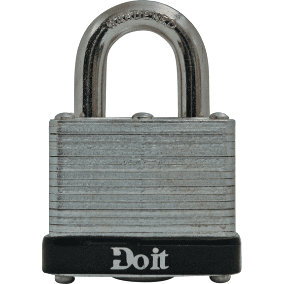 Master Lock Do it 1-1/2 In. W. Laminated Steel Keyed Padlock With 3/4 In. Shackle Clearance - Pack of 18