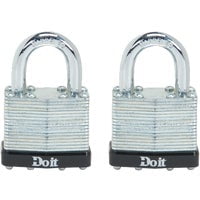 Master Lock Do it 1-1/2 In. W. Laminated Steel Keyed Padlock With 3/4 In. Shackle Clearance - Pack of 8 Contractor Value Pack